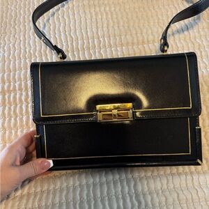 Elegant Black Leather Handbag